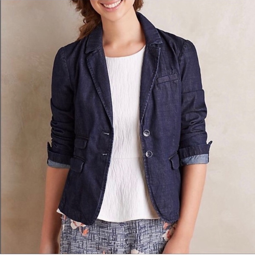 Anthropologie Navy Blazer